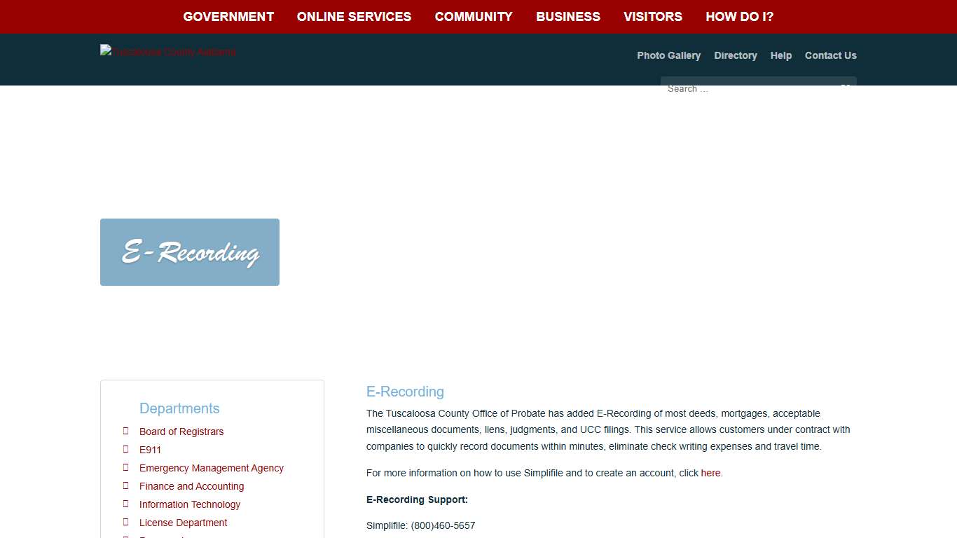 E-Recording - Tuscaloosa County Alabama