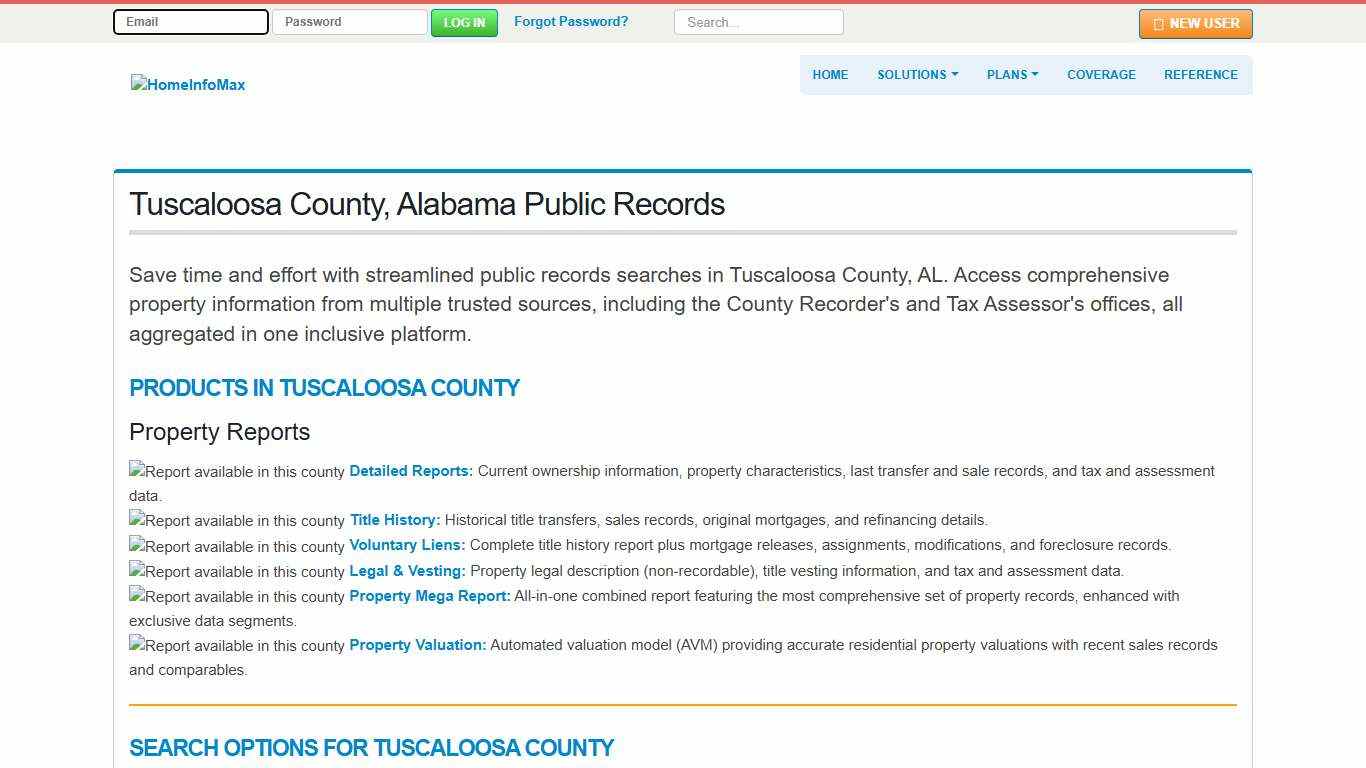 Tuscaloosa County Property Records Alabama Public Records Search HomeInfoMax